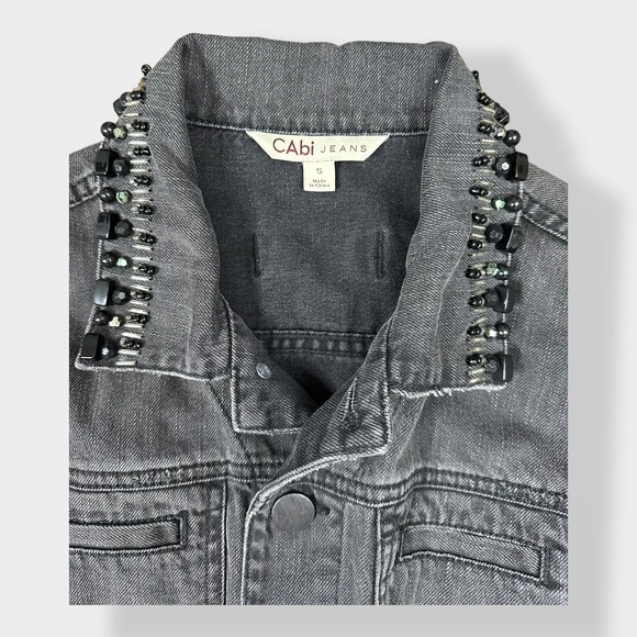 CAbi Vintage Norma Jean Trucker Jean Jacket Size S‎ - Picture 3 of 9
